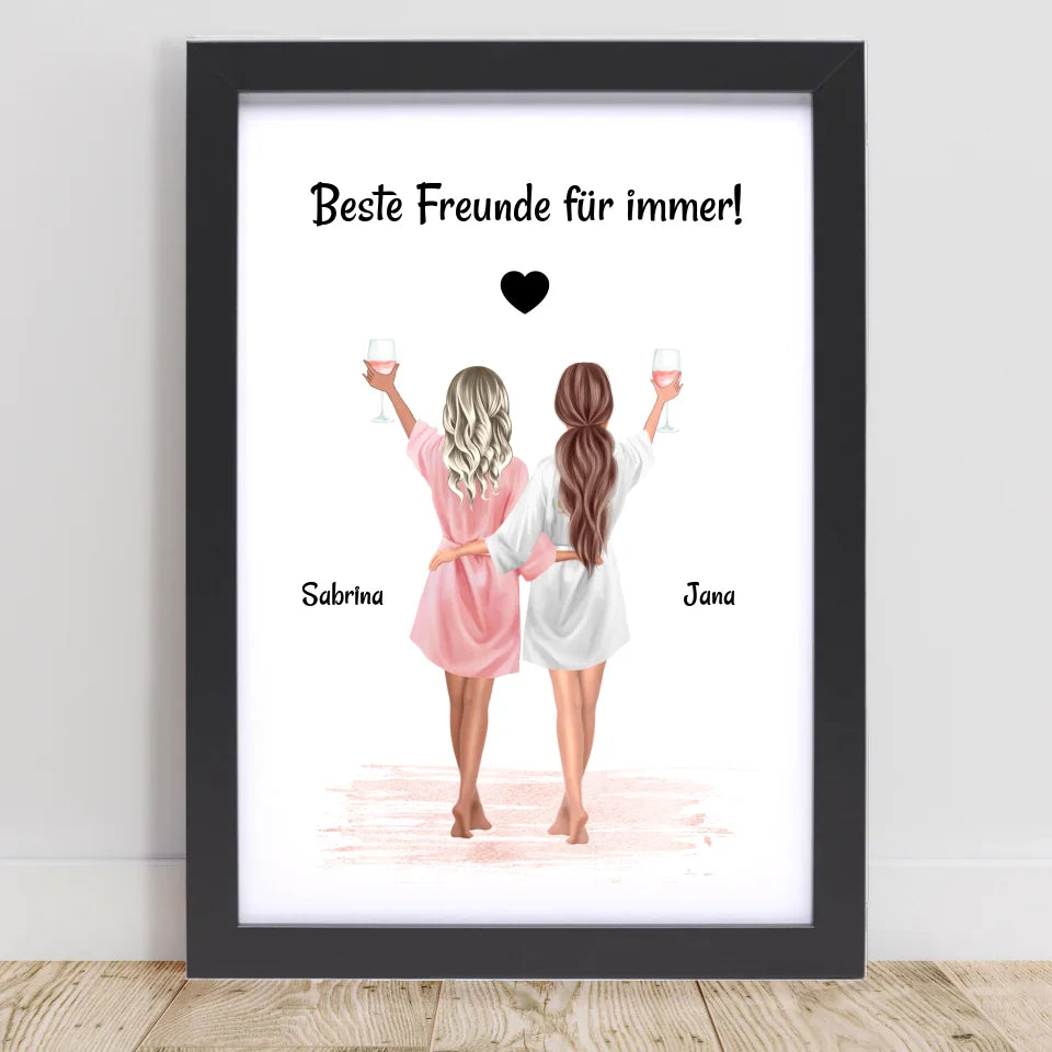 Poster mit Rahmen Schwarz 1