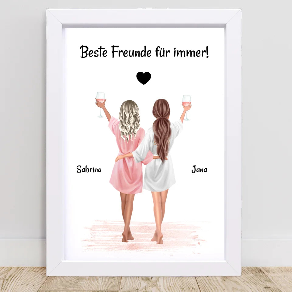 Poster mit Rahmen Weiß 2