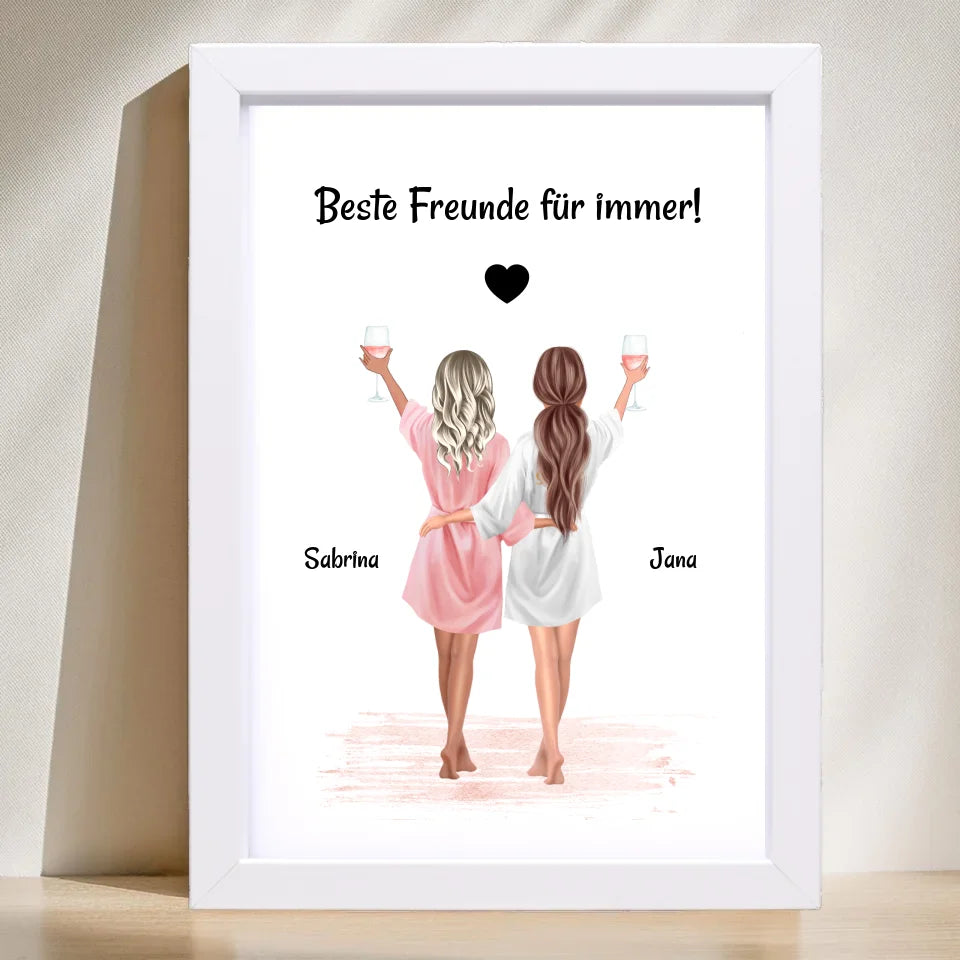 Poster mit Rahmen Weiß 1