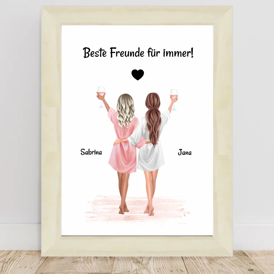 Poster mit Rahmen Hellholz 1