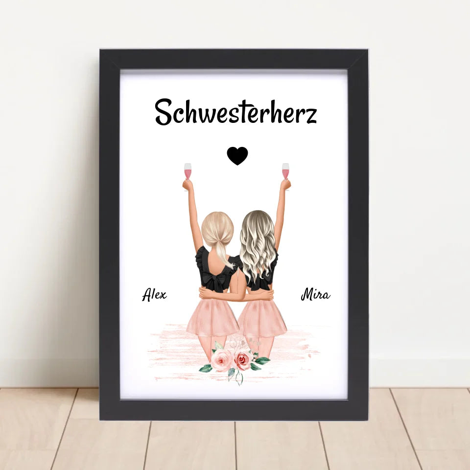 Poster mit Rahmen Schwarz 4