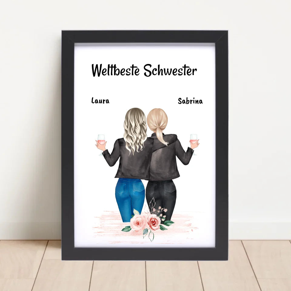 Poster mit Rahmen Schwarz 4