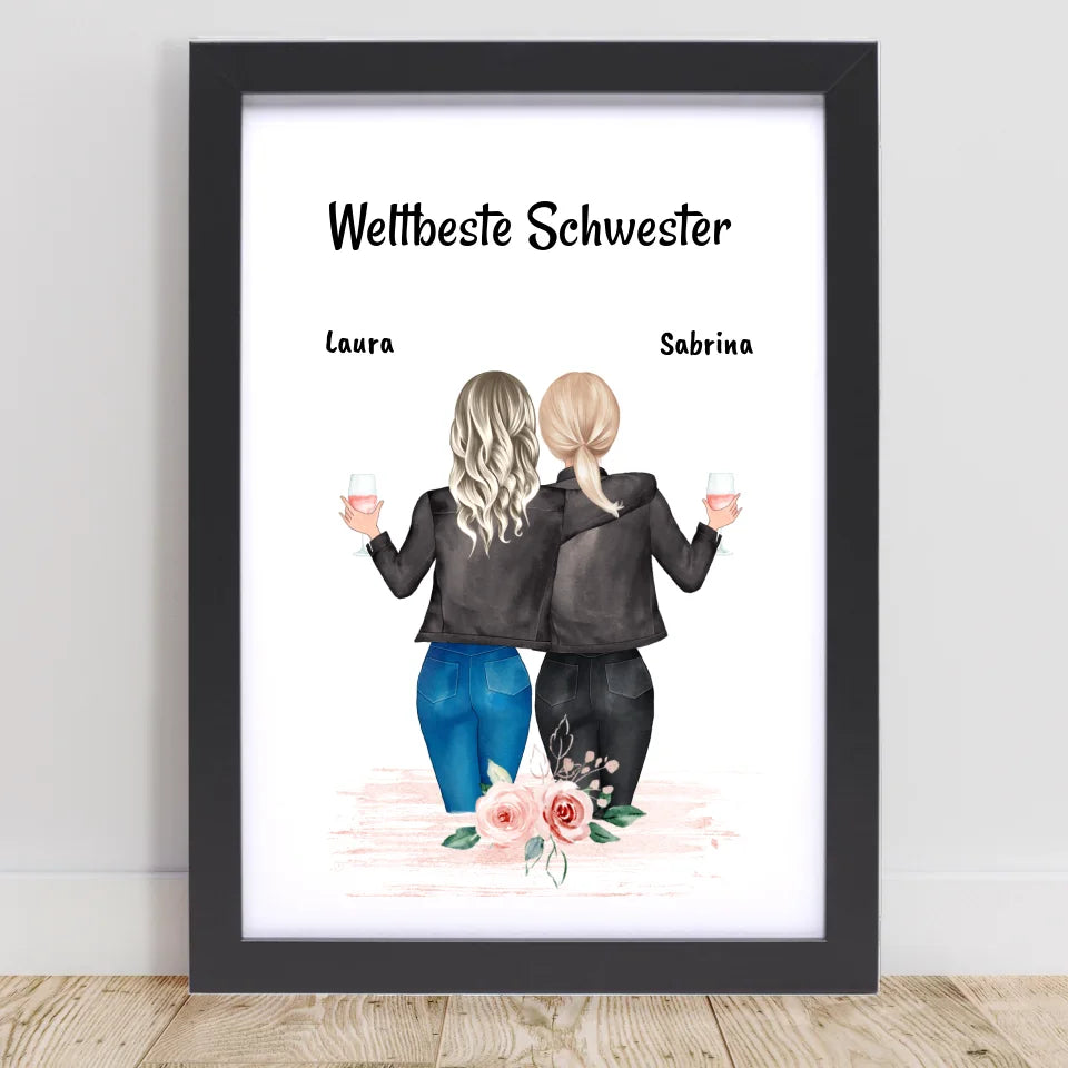 Poster mit Rahmen Schwarz 1