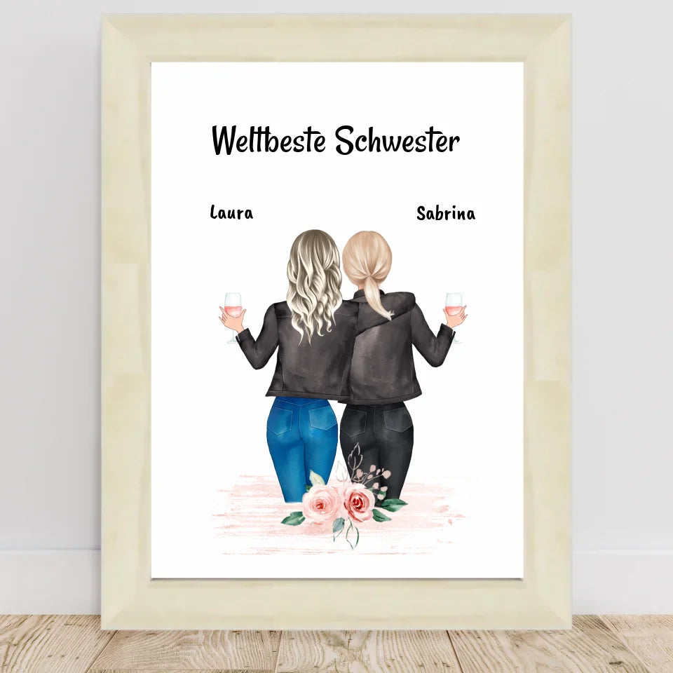 Poster mit Rahmen Hellholz 1