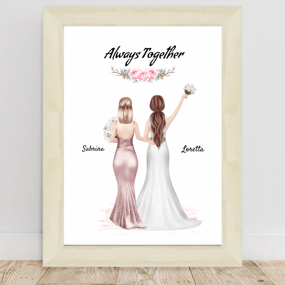 Poster mit Rahmen Hellholz 1