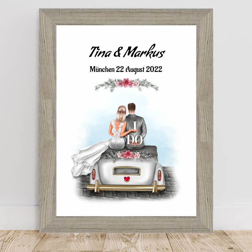 Poster mit Rahmen Beige 2