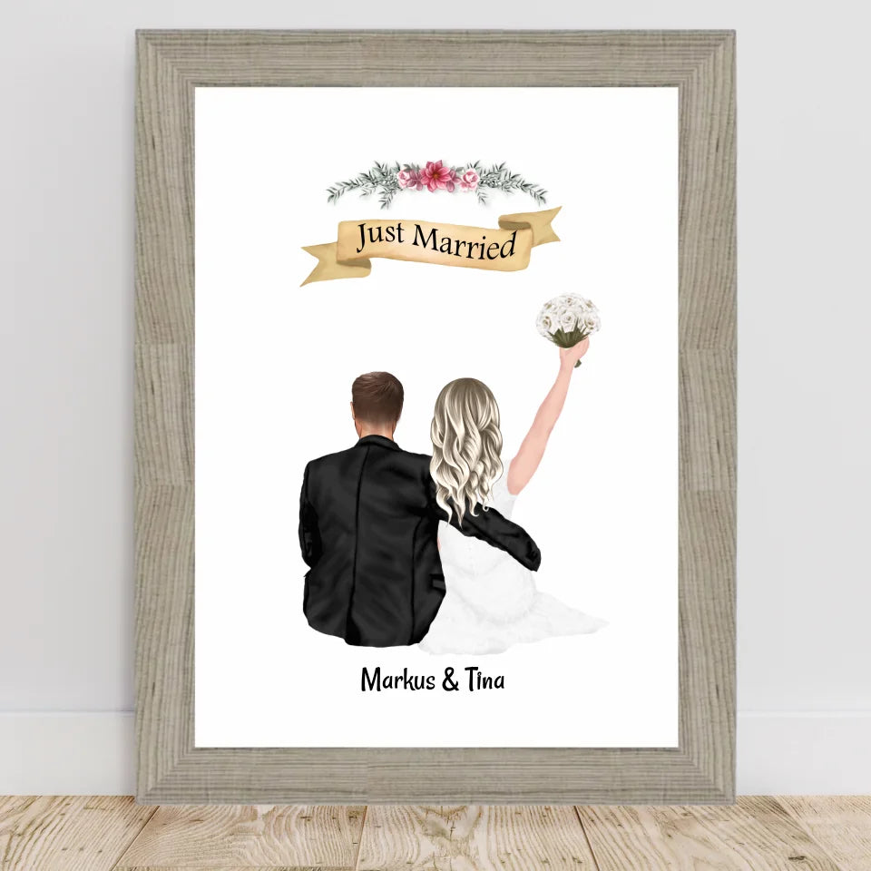Poster mit Rahmen Beige 2