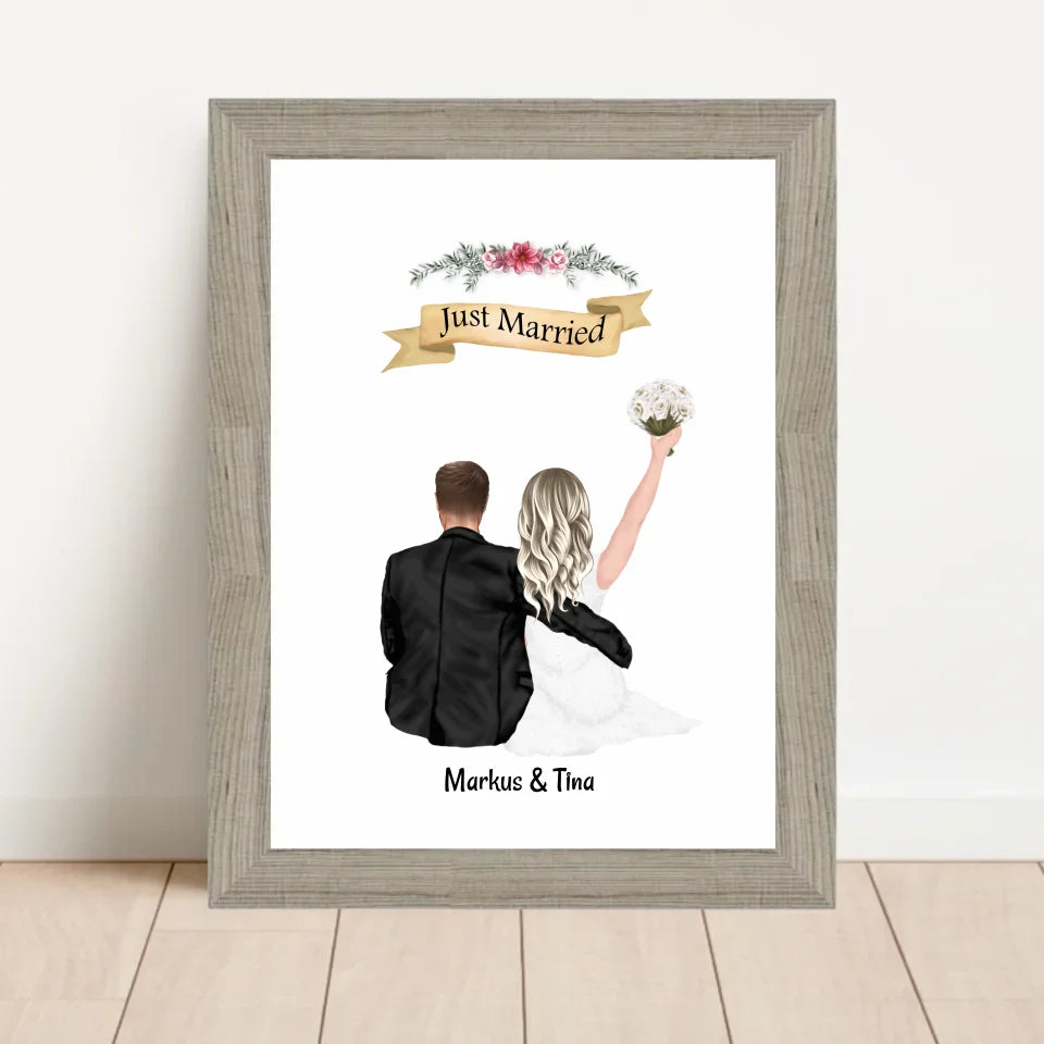 Poster mit Rahmen Beige 1