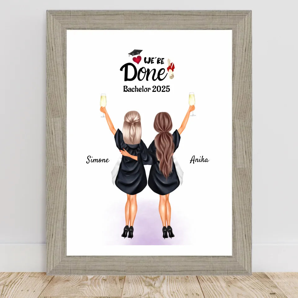Poster mit Rahmen Beige 2