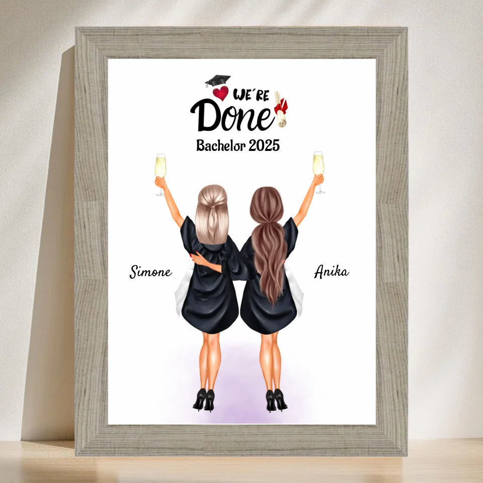 Poster mit Rahmen Beige 3