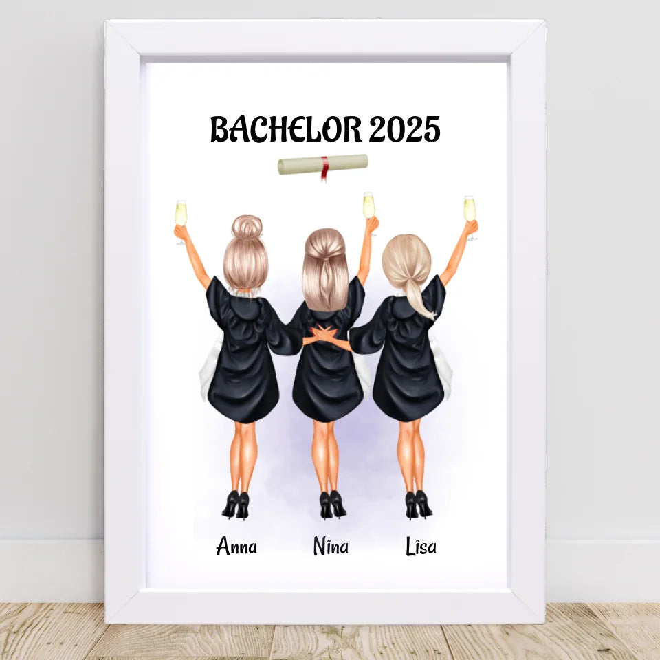 Poster mit Rahmen Weiß 2