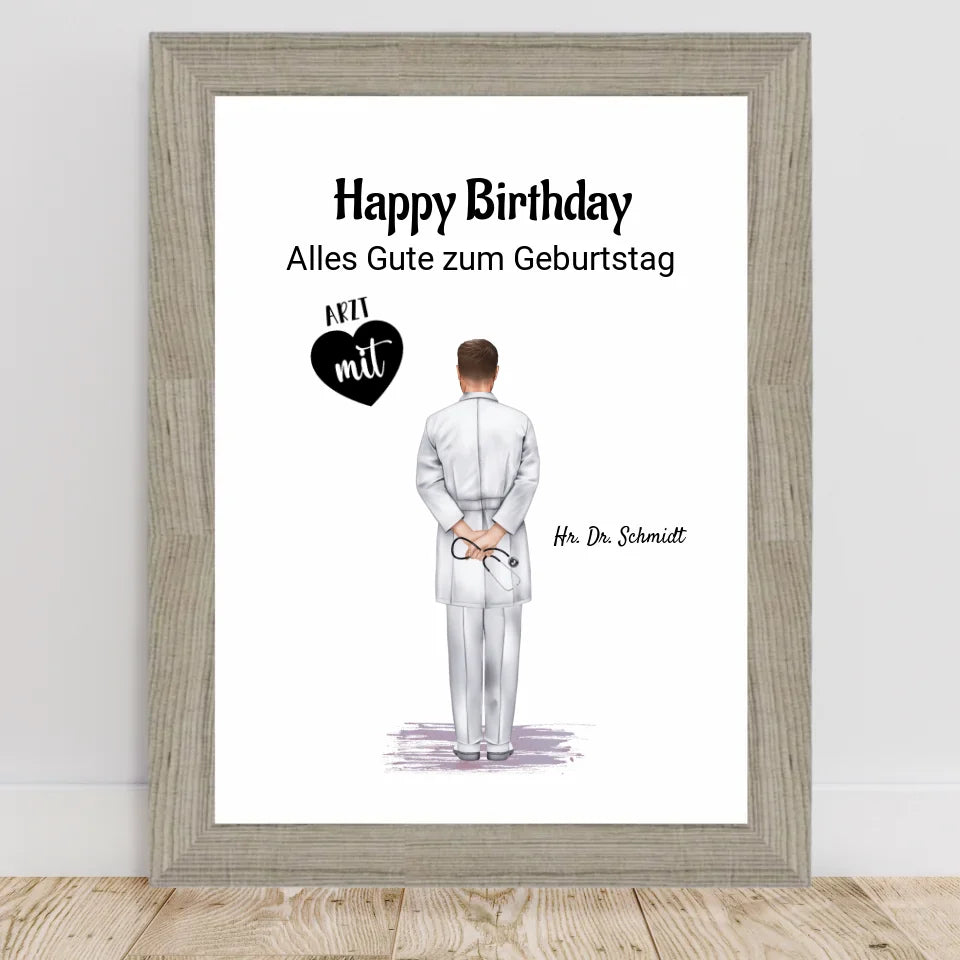 Poster mit Rahmen Beige 2