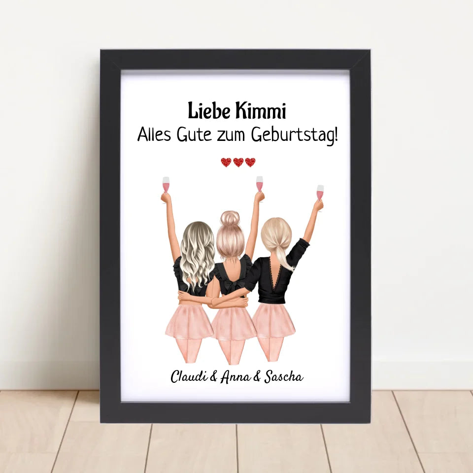 Poster mit Rahmen Schwarz 4