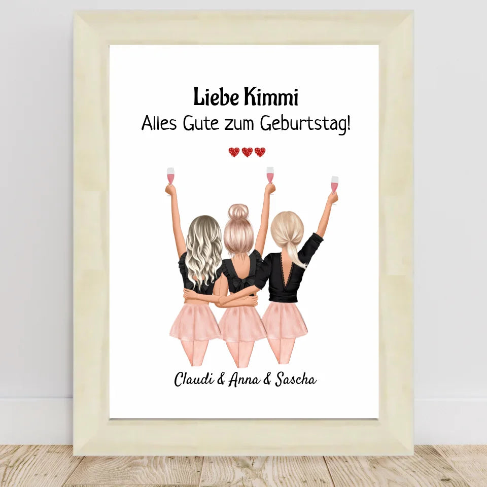 Poster mit Rahmen Hellholz 1