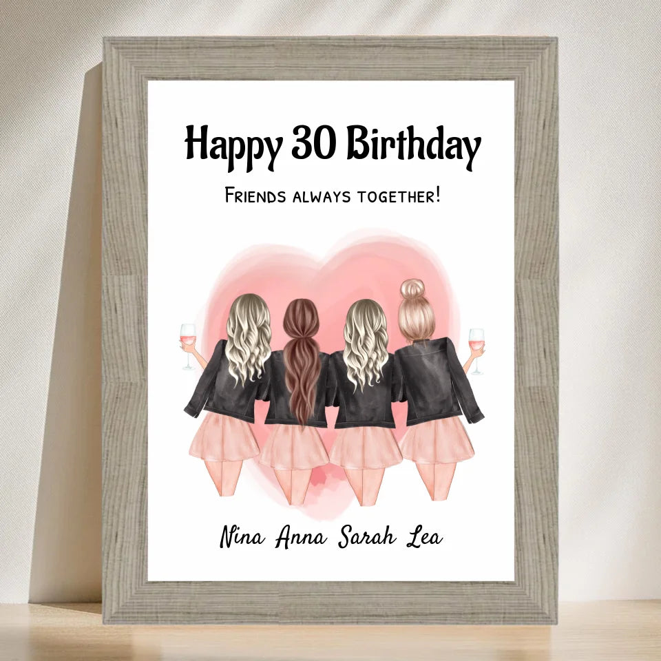 Poster mit Rahmen Beige 3