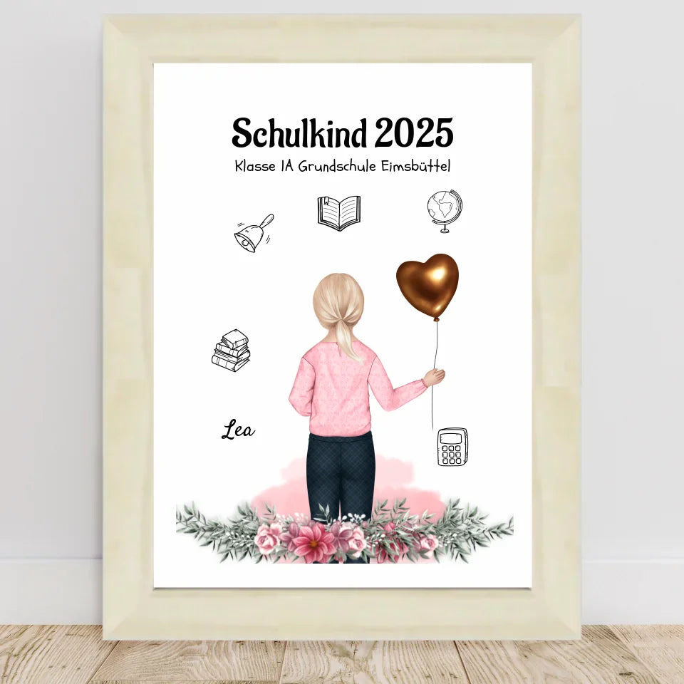 Poster mit Rahmen Hellholz 1