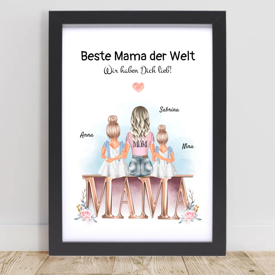 Poster mit Rahmen Schwarz 1