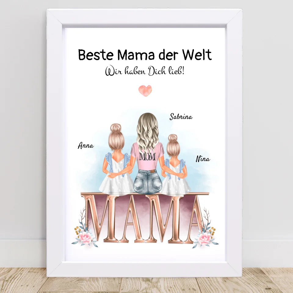Poster mit Rahmen Weiß 2