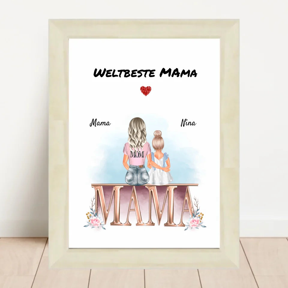 Poster mit Rahmen Hellholz 2