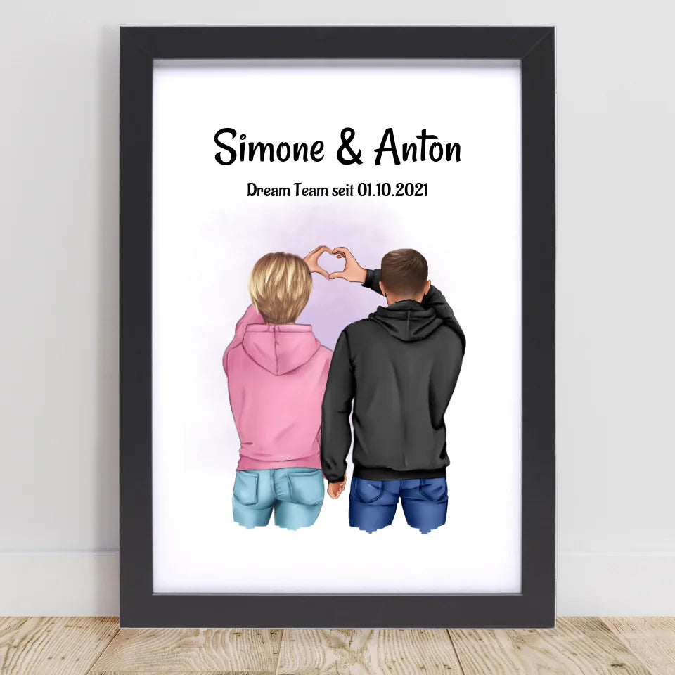 Poster mit Rahmen Schwarz 1