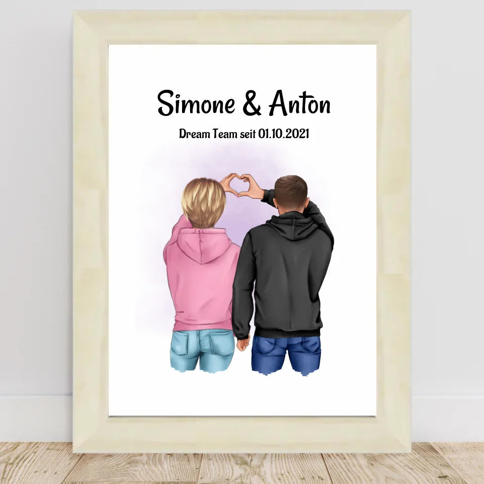 Poster mit Rahmen Hellholz 1