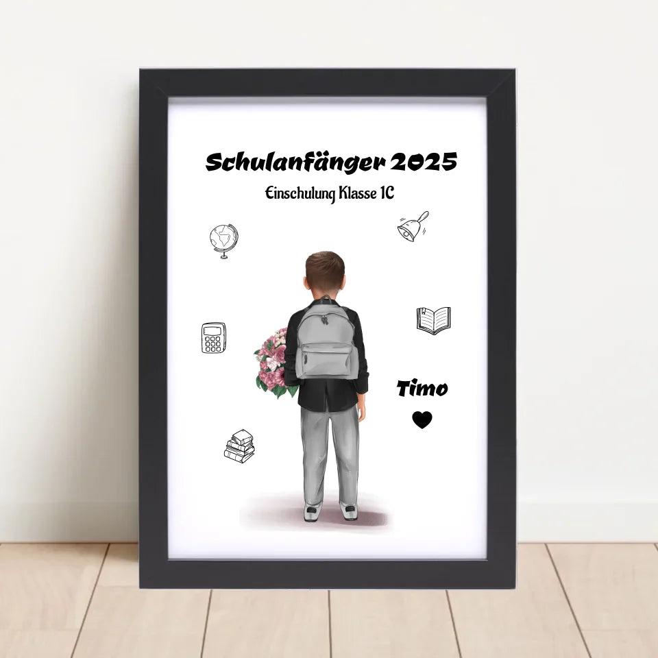 Poster mit Rahmen Schwarz 4