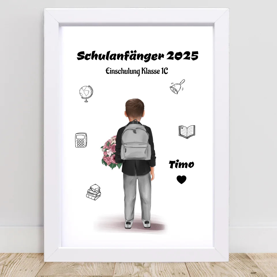 Poster mit Rahmen Weiß 2