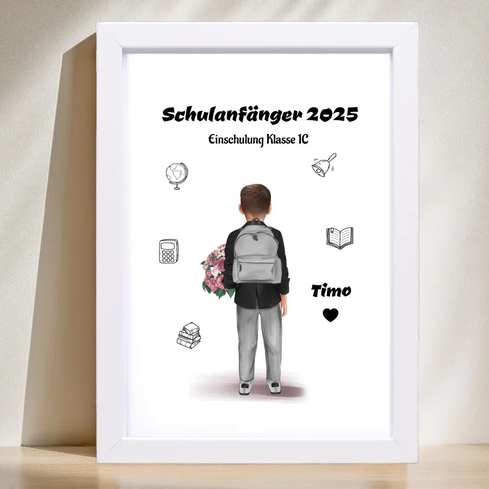 Poster mit Rahmen Weiß 1