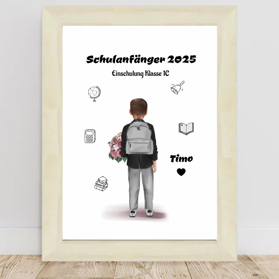 Poster mit Rahmen Hellholz 1