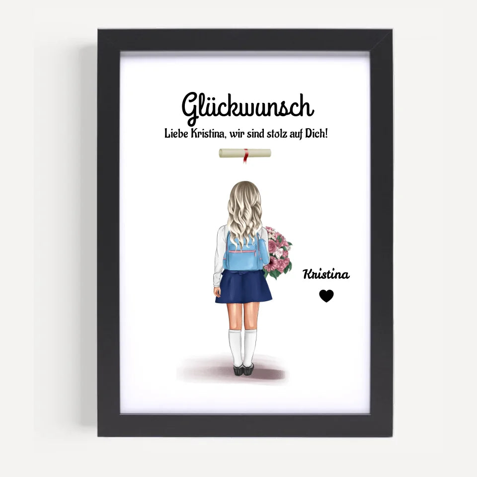 Poster mit Rahmen Schwarz 5