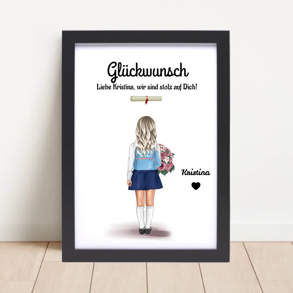 Poster mit Rahmen Schwarz 4