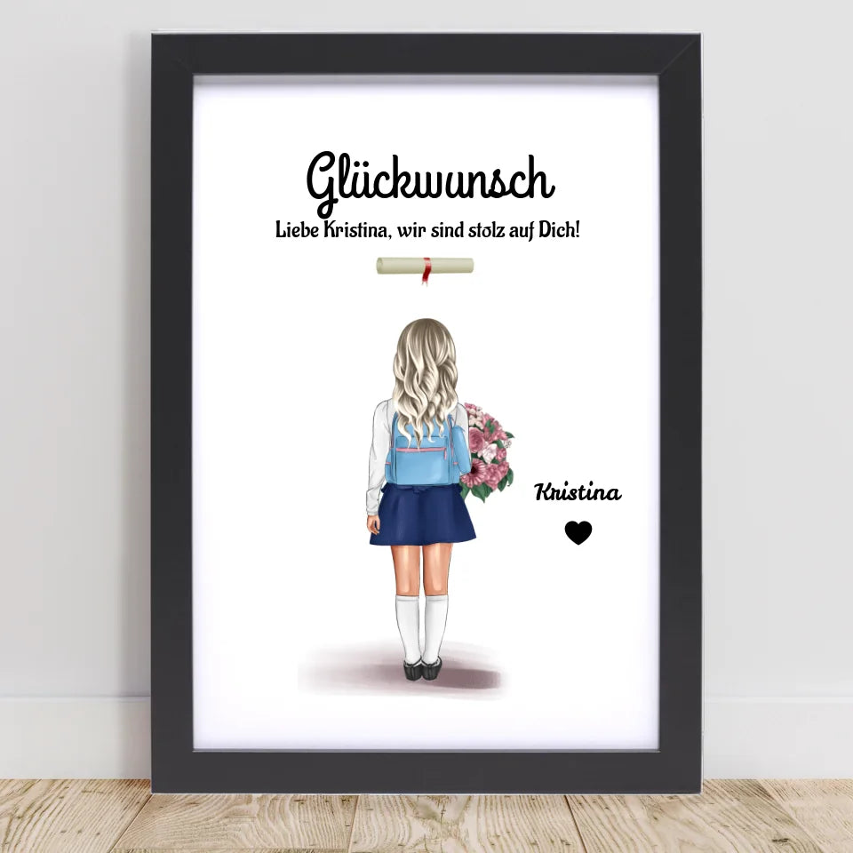 Poster mit Rahmen Schwarz 1