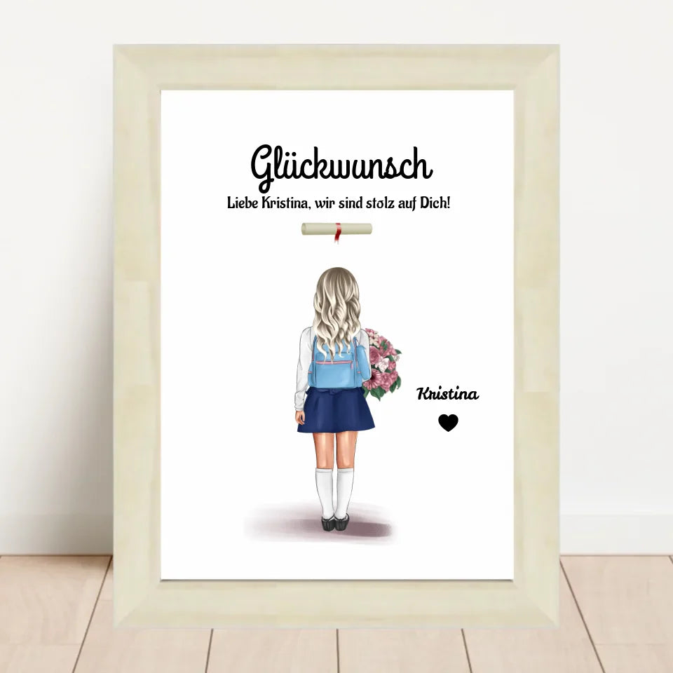 Poster mit Rahmen Hellholz 2