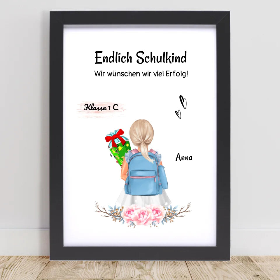 Poster mit Rahmen Schwarz 1