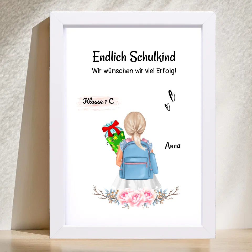Poster mit Rahmen Weiß 1