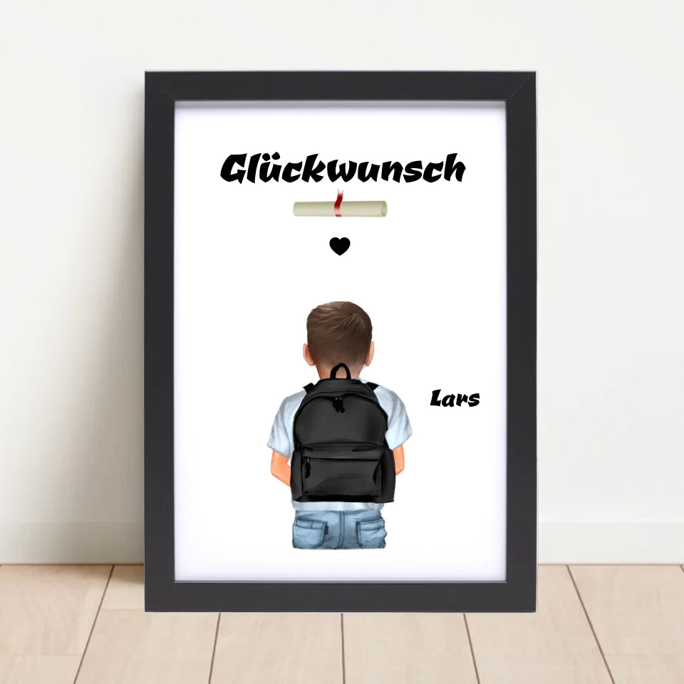 Poster mit Rahmen Schwarz 4