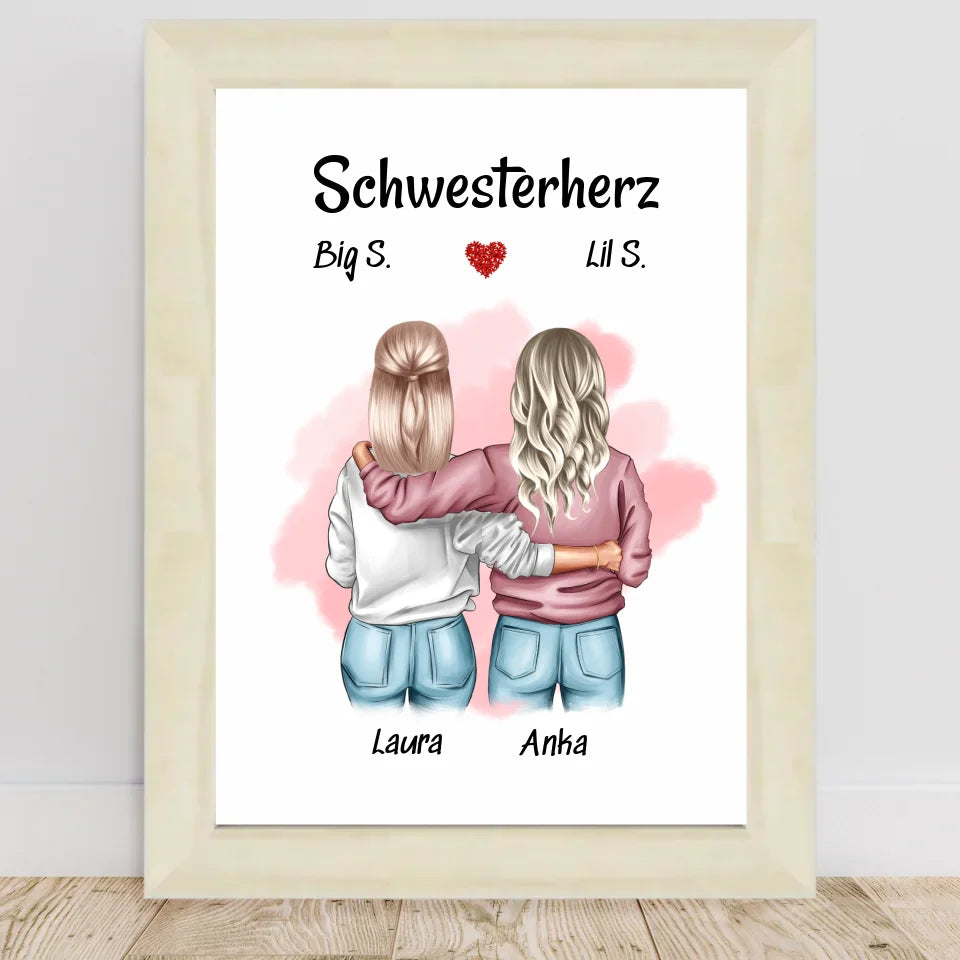 Poster mit Rahmen Hellholz 1