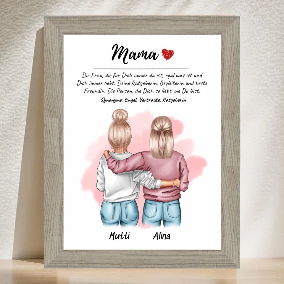 Poster mit Rahmen Beige 3