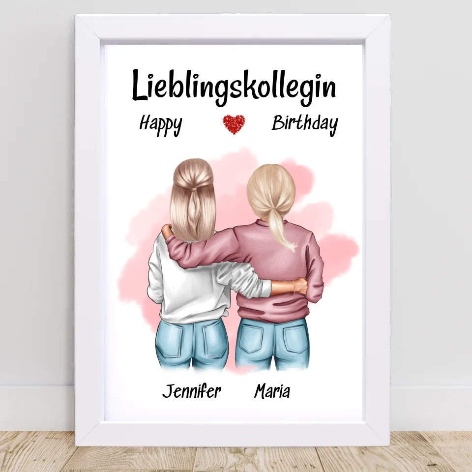 Poster mit Rahmen Weiß 2