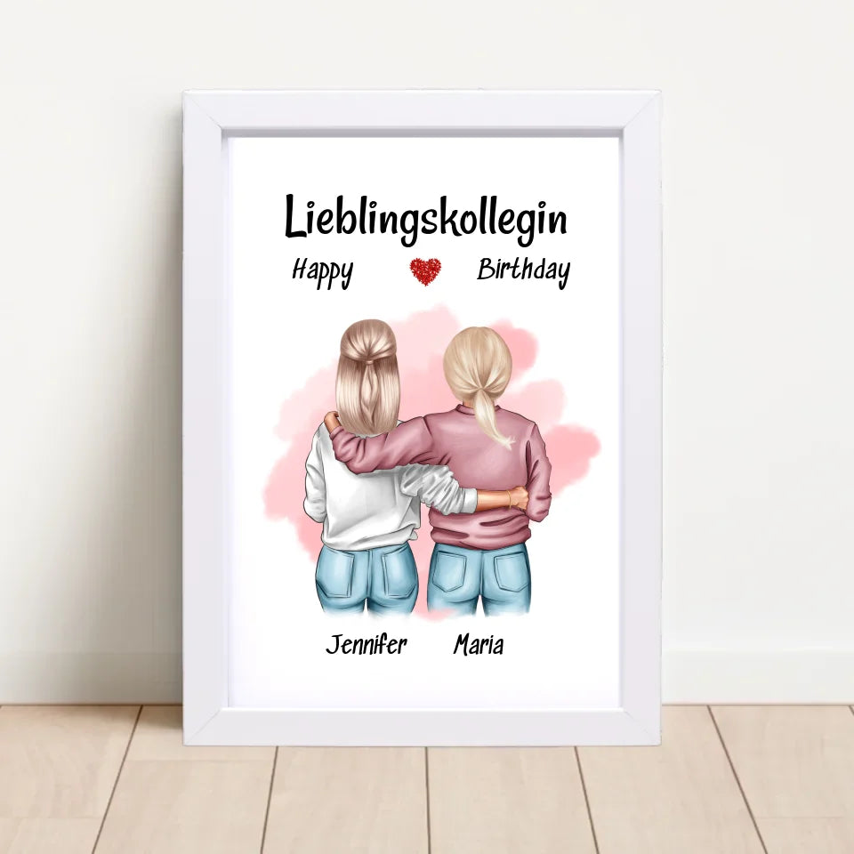 Poster mit Rahmen Weiß
