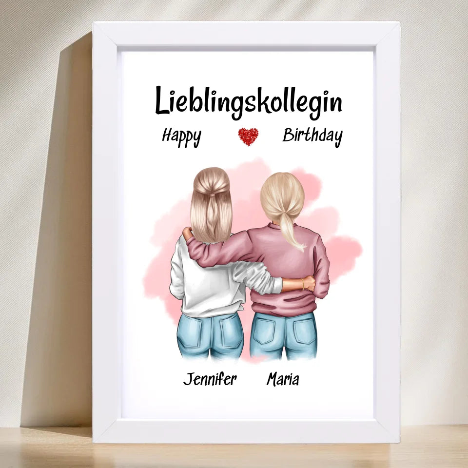 Poster mit Rahmen Weiß 1