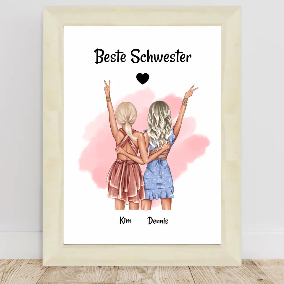 Poster mit Rahmen Hellholz 1