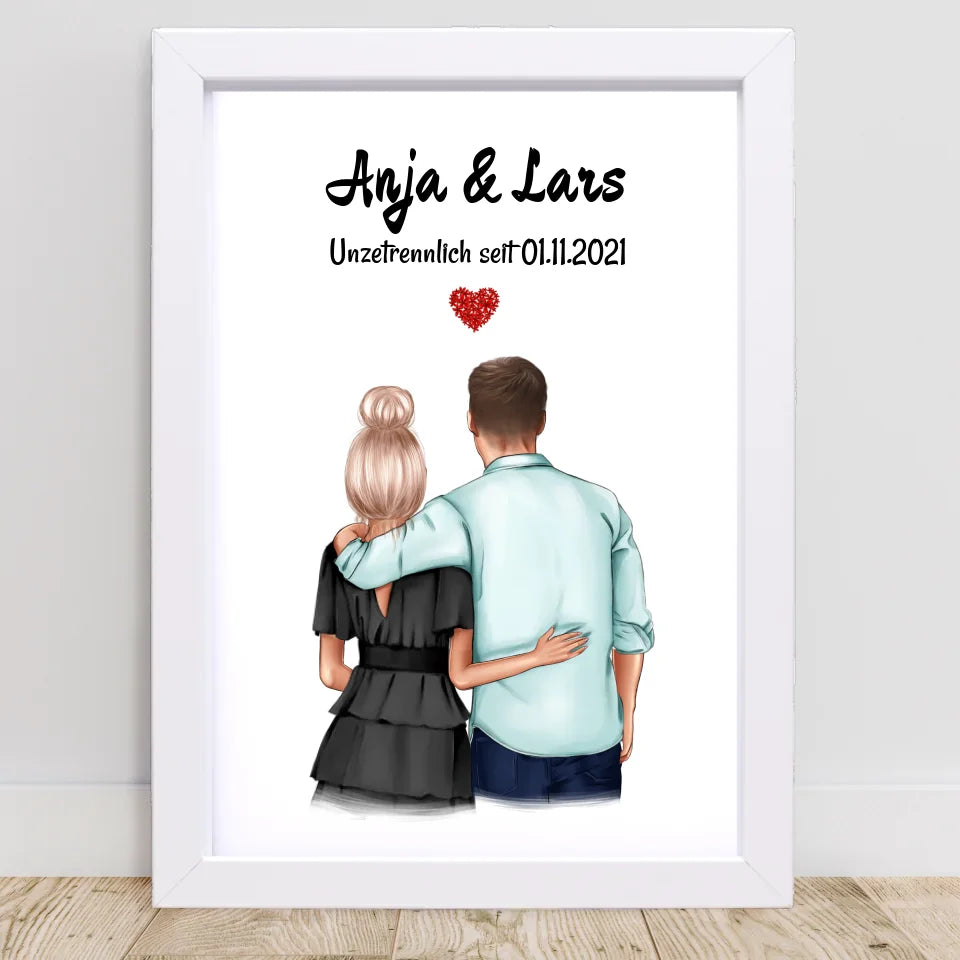 Poster mit Rahmen Weiß 2