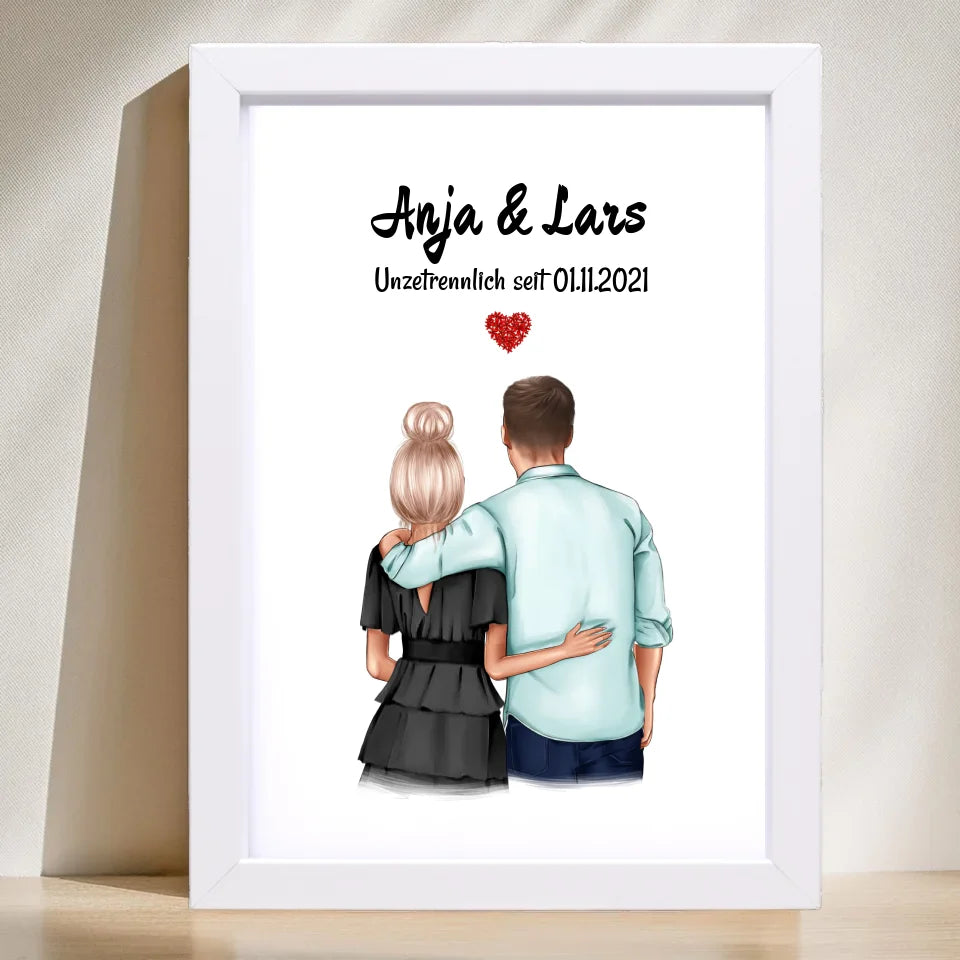 Poster mit Rahmen Weiß 1