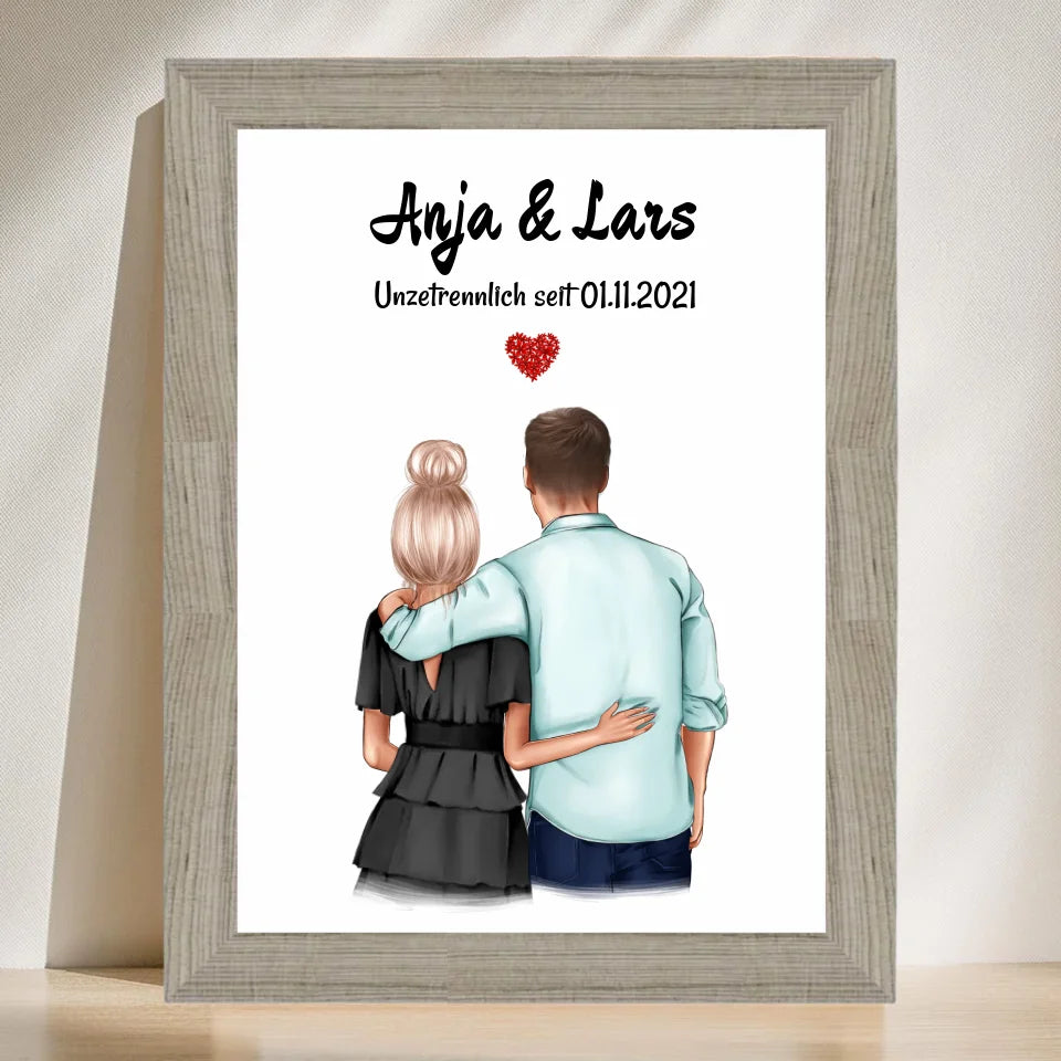 Poster mit Rahmen Beige 3