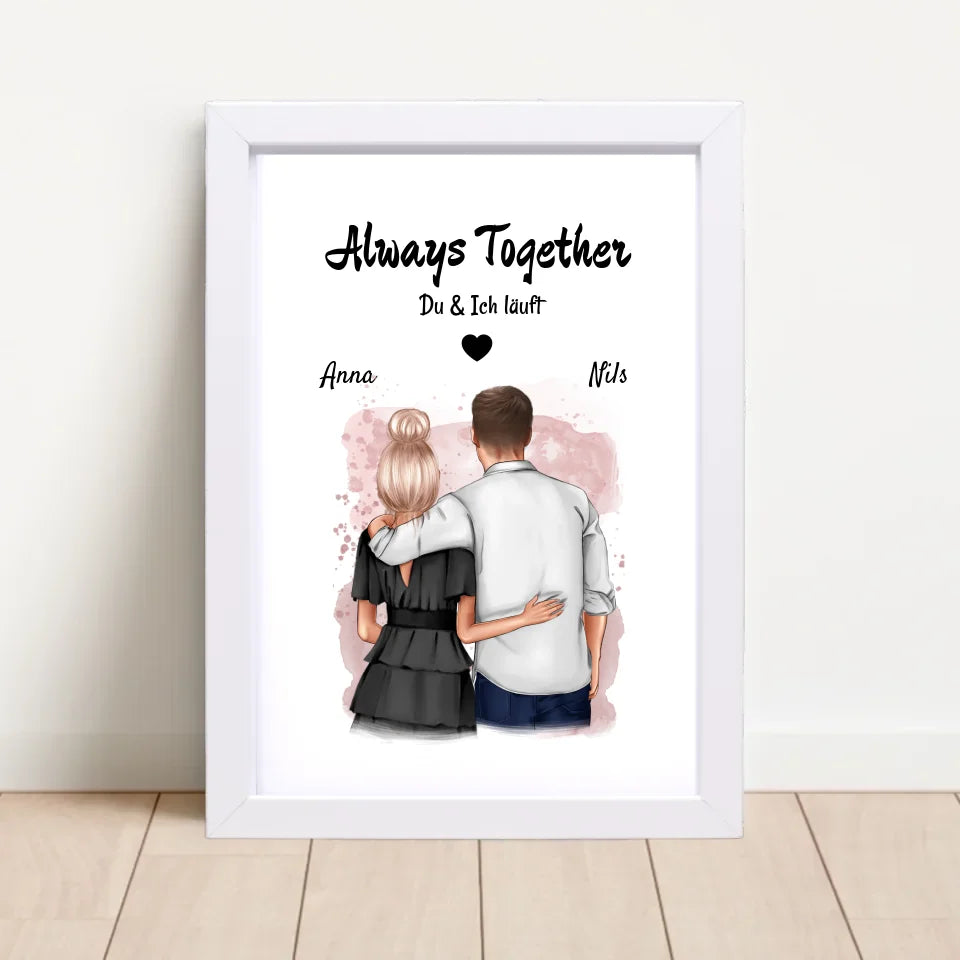 Poster mit Rahmen Weiß
