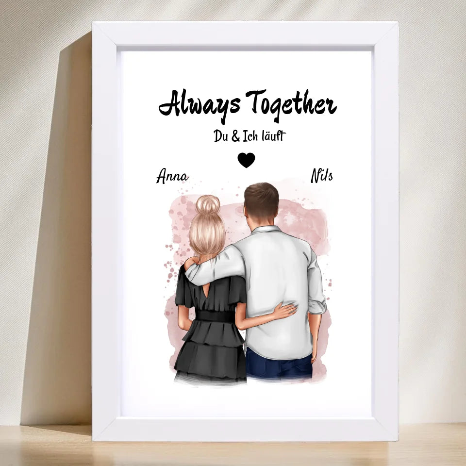 Poster mit Rahmen Weiß 1