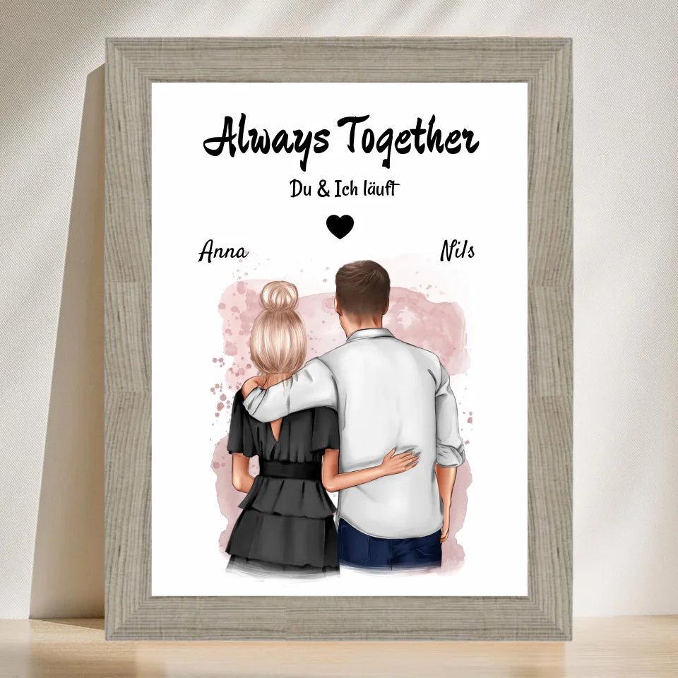 Poster mit Rahmen Beige 3