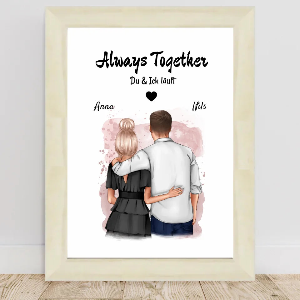 Poster mit Rahmen Hellholz 1