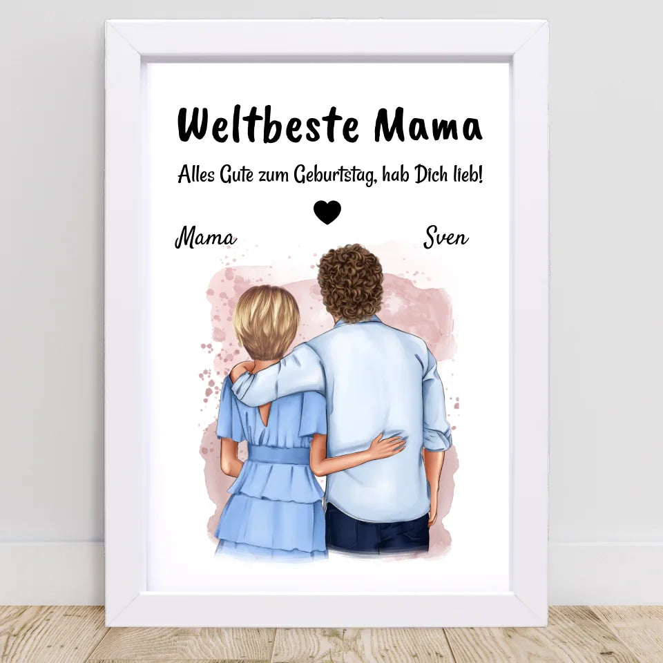 Poster mit Rahmen Weiß 2